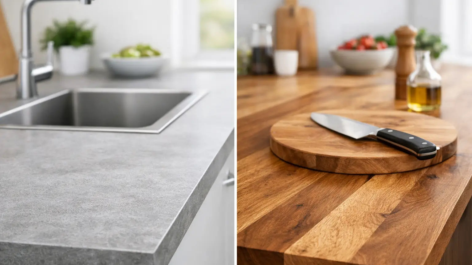 Laminate Worktops vs Solid Wood