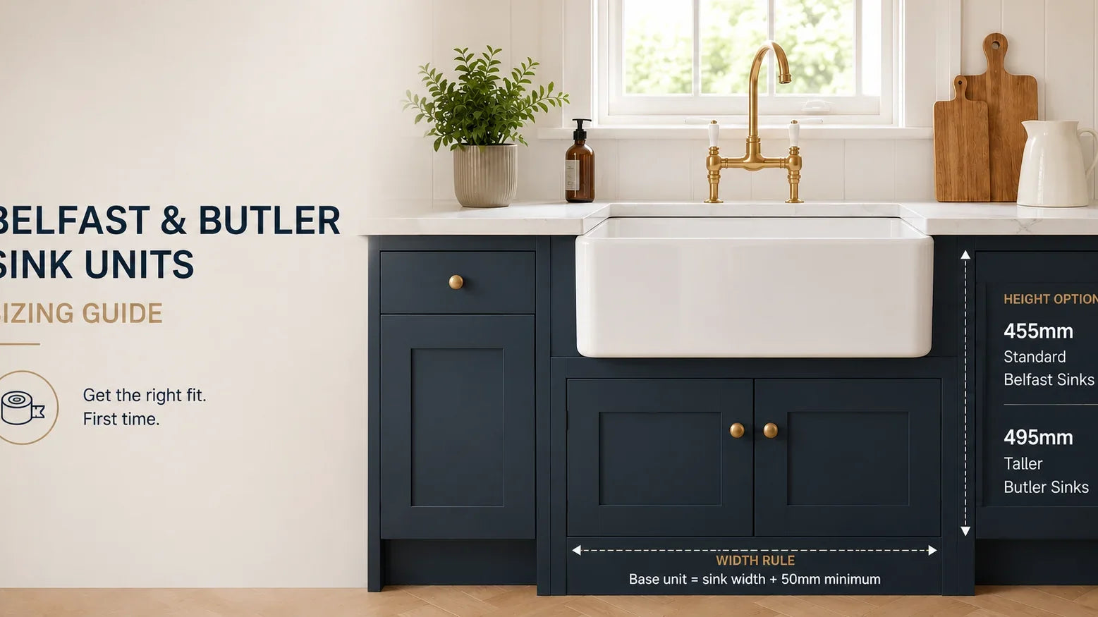 Belfast & Butler Sink Units: Sizing Guide | Aspin Collins