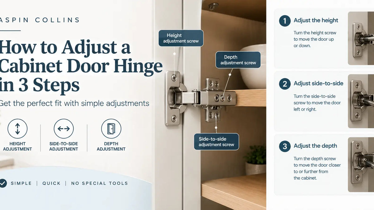 How to Adjust a Cabinet Door Hinge in 3 Steps | Aspin Collins