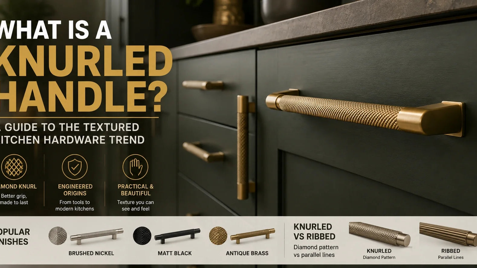 What Is a Knurled Handle? A Guide to the Textured Kitchen Hardware Trend | Aspin Collins