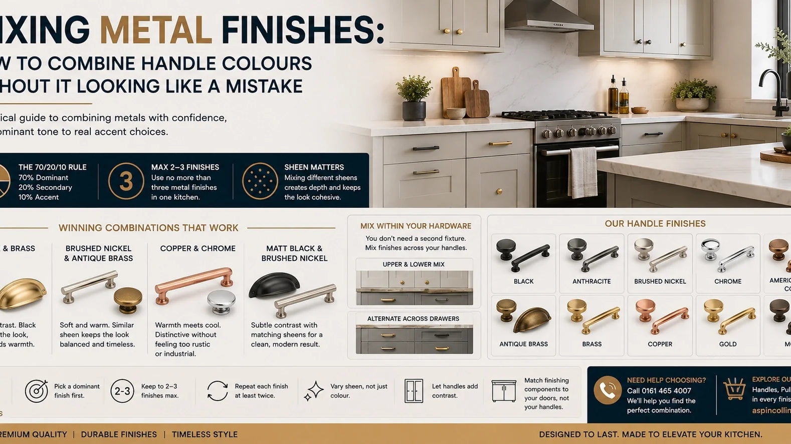 Mixing Metal Finishes in Kitchens | A Practical Guide | Aspin Collins