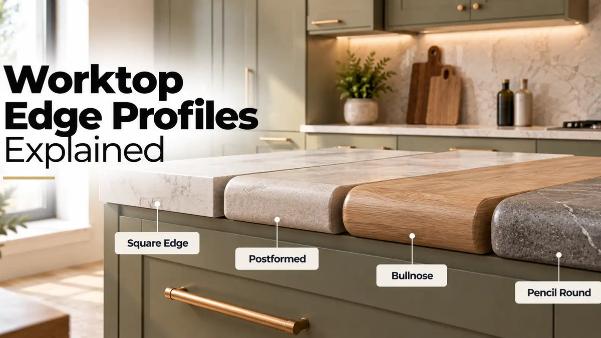 Worktop Edge Profiles Explained: Square, Bullnose & More