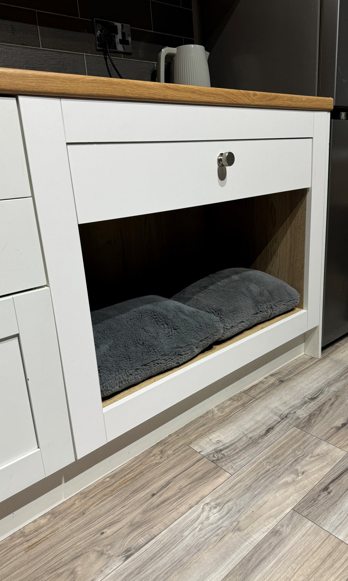 Integrated Kitchen Cabinet Dog Bed | DIY Flat Pack | Bespoke Look for Less | Aspin Collins