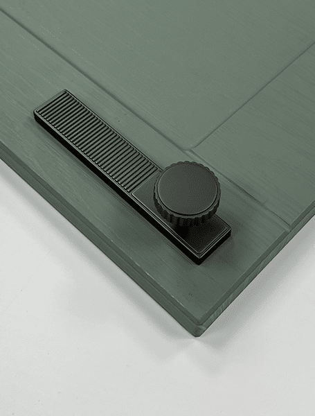 Lined Knob & Backplate Handle – Eton | Antique Brass / Anthracite / Gold | Aspin Collins
