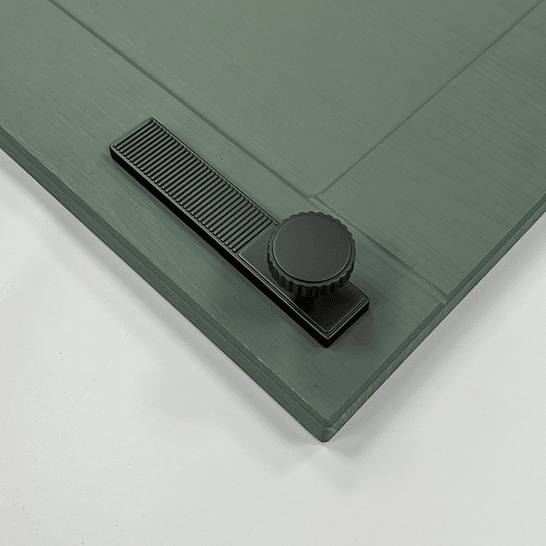 Lined Knob & Backplate Handle – Eton | Antique Brass / Anthracite / Gold | Aspin Collins