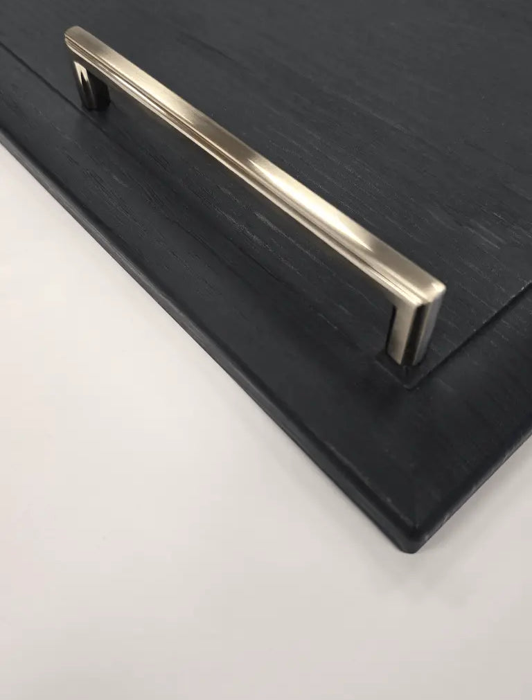Thornbury Slim D-Handle with Matching Knob | Brushed Nikel | Aspin Collins