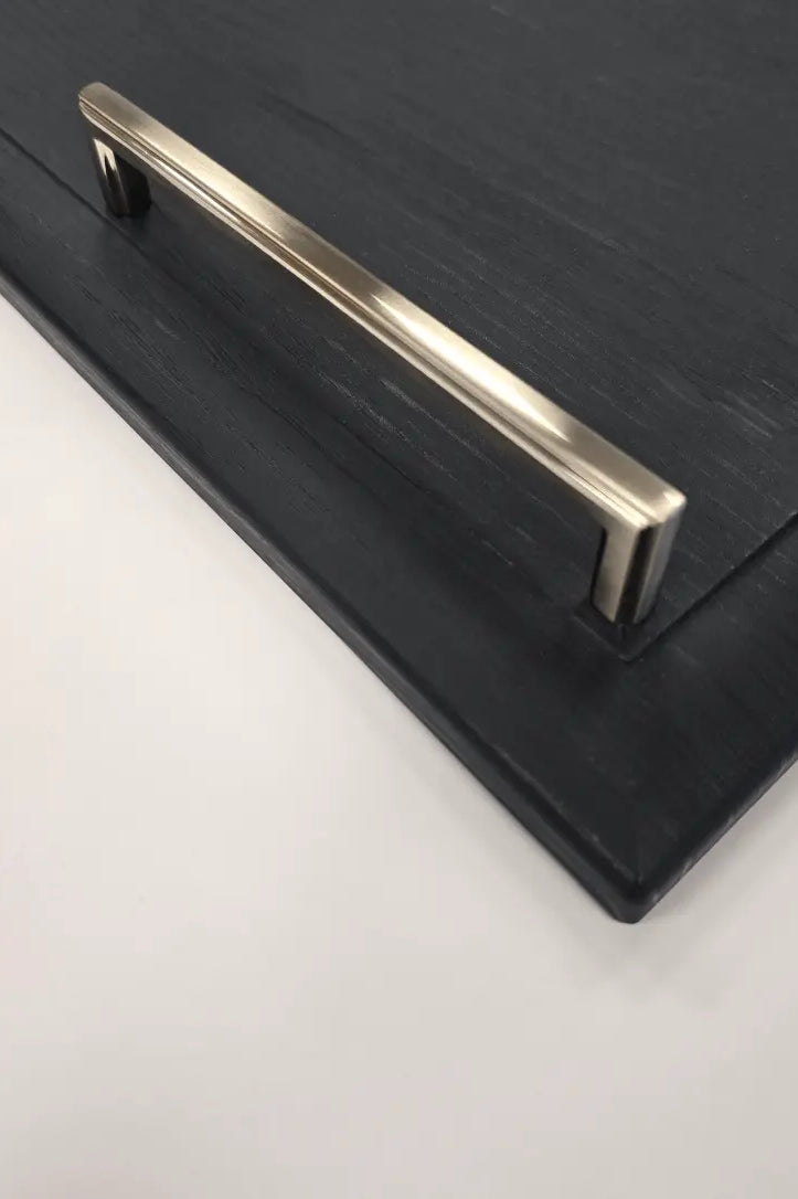 Thornbury Slim D-Handle with Matching Knob | Brushed Nikel | Aspin Collins
