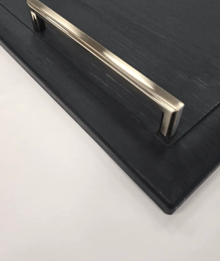 Thornbury Slim D-Handle with Matching Knob | Brushed Nikel | Aspin Collins
