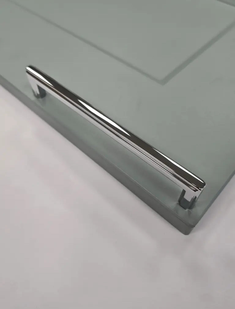 Thornbury Slim D-Handle with Matching Knob | Chrome | Aspin Collins
