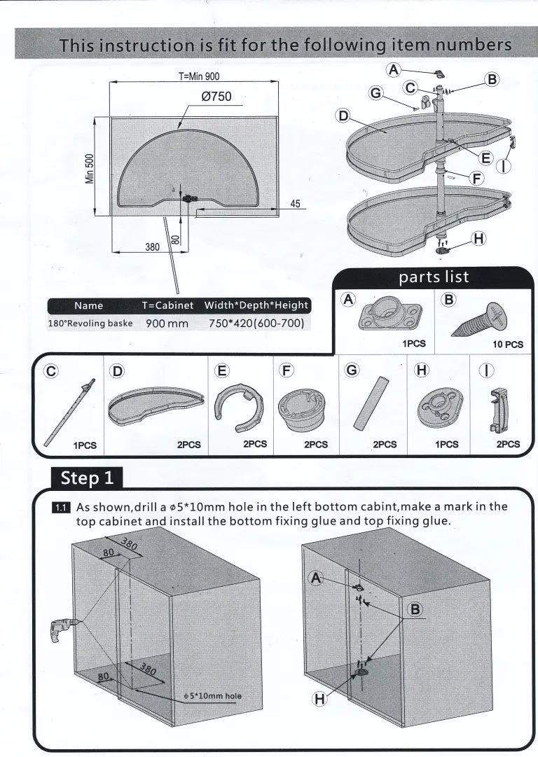 180° Revolving Pull-Out Basket | Space-Saving Kitchen Storage Solution | Aspin Collins