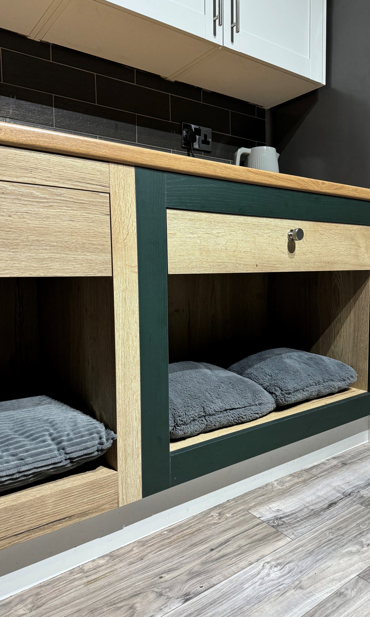 Integrated Kitchen Cabinet Dog Bed | DIY Flat Pack | Bespoke Look for Less | Aspin Collins