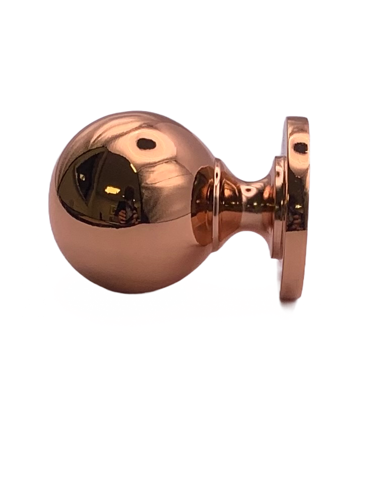 Smooth Knob Handle – Radcliffe | Black / Copper / Chrome / Gold | Versatile Fit | Aspin Collins