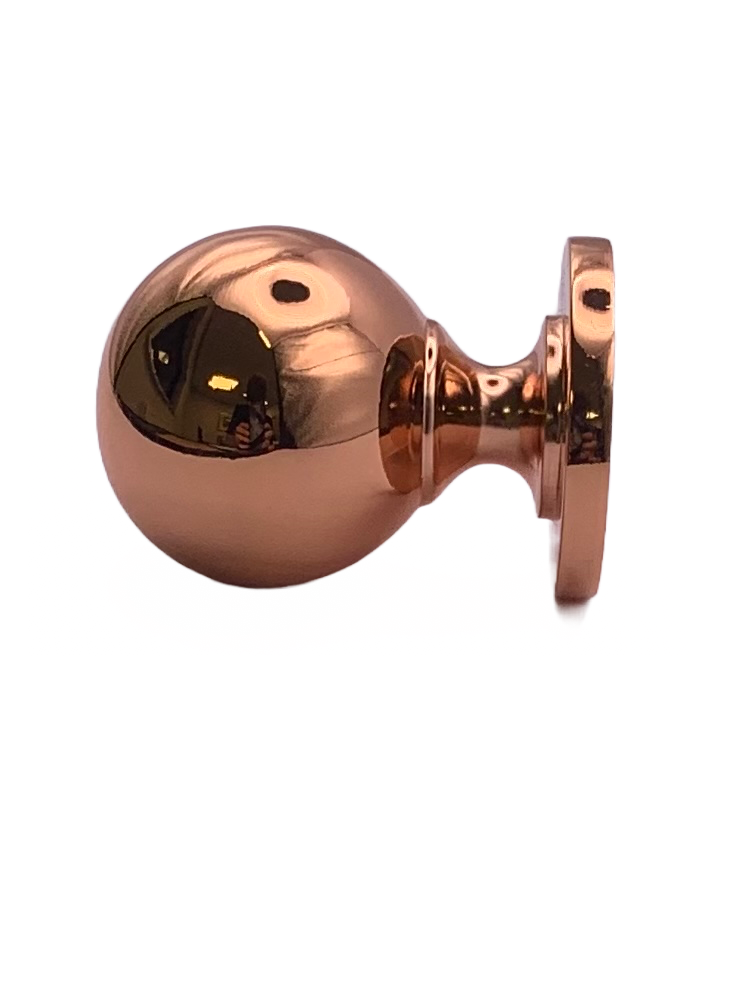 Smooth Knob Handle – Radcliffe | Black / Copper / Chrome / Gold | Versatile Fit | Aspin Collins