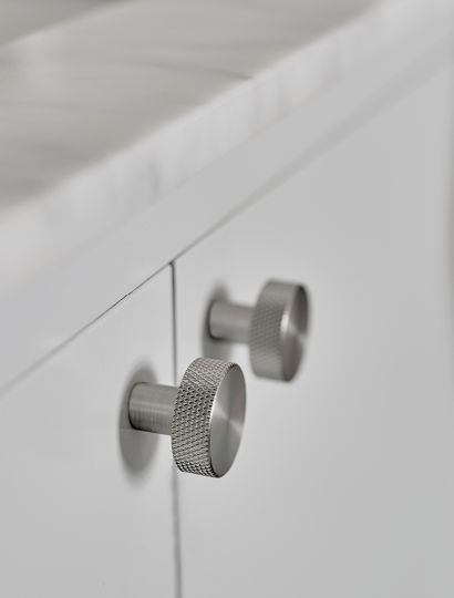 Simon - Knurled Cylinder Knob | Black Powder Coated or Inox Look | Aspin Collins