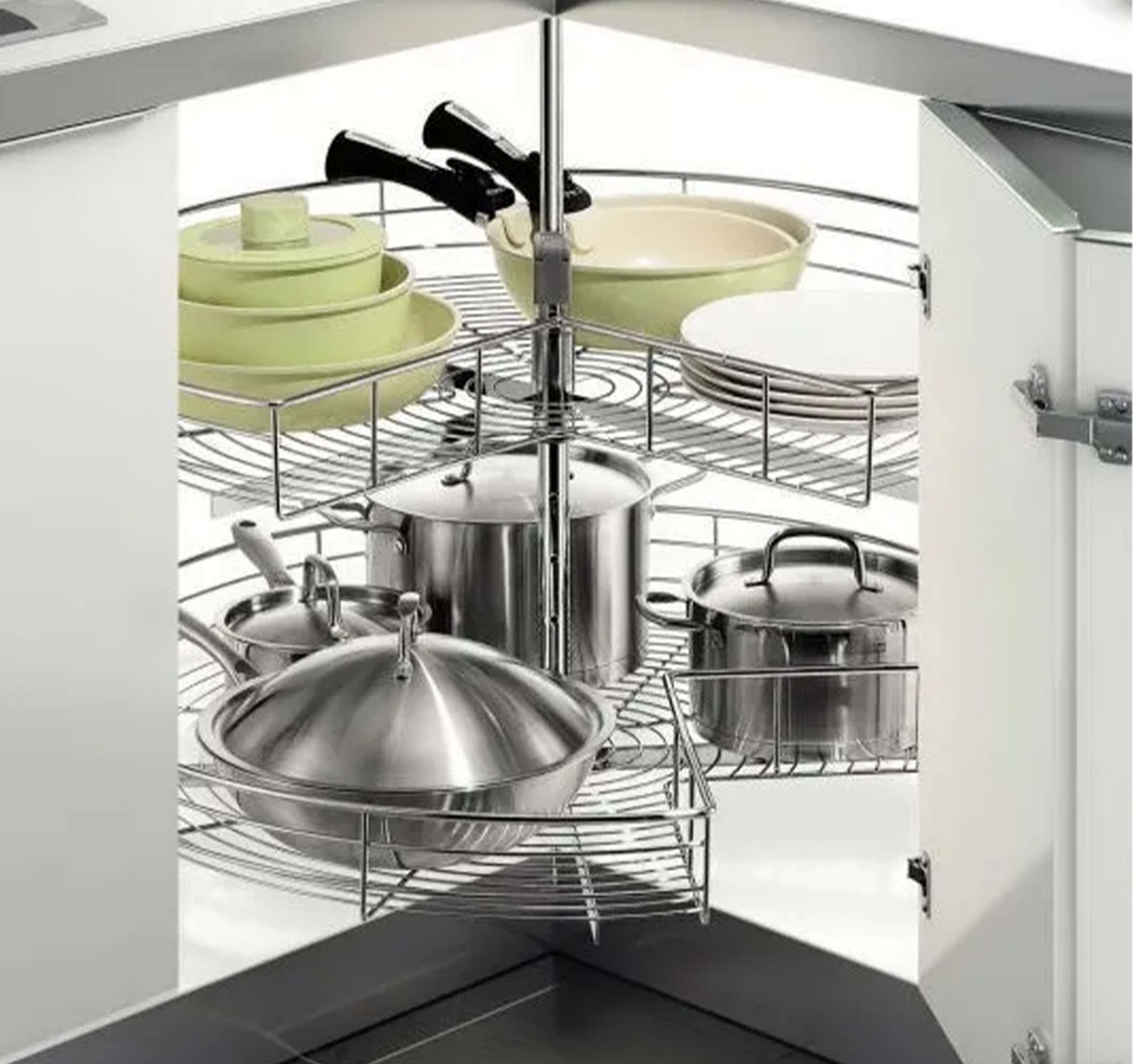 270° Revolving Pull-Out Basket | Space-Saving Rotating Kitchen Storage | Aspin Collins