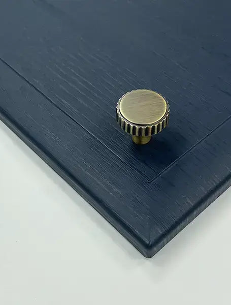 Lined Knob & Backplate Handle – Eton | Antique Brass / Anthracite / Gold | Aspin Collins