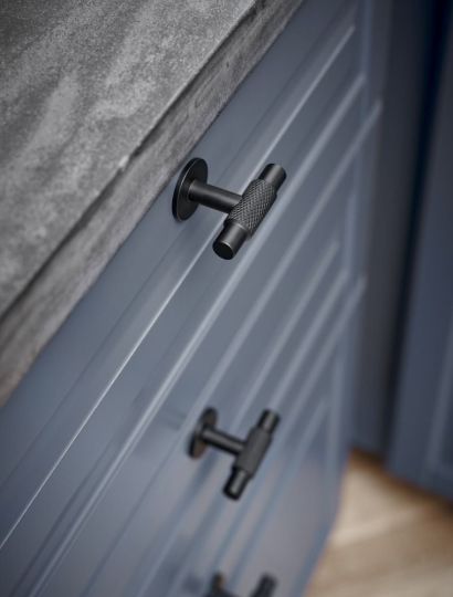 Manor 2 - Knurled Diamond Handle & T-Knob | Brass, Gold, Inox or Black | Aspin Collins