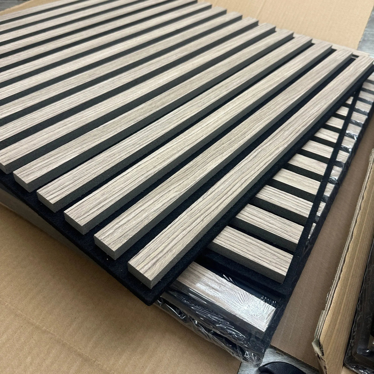 Briksdal - Square Acoustic Slat Wall Panels (Set of 4) | Aspin Collins