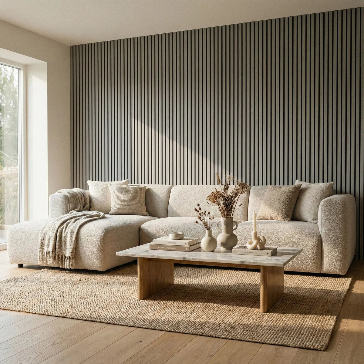 Askeholm - Three-Sided Acoustic Wood Veneer Wall Panels (Set Of 2) | Aspin Collins