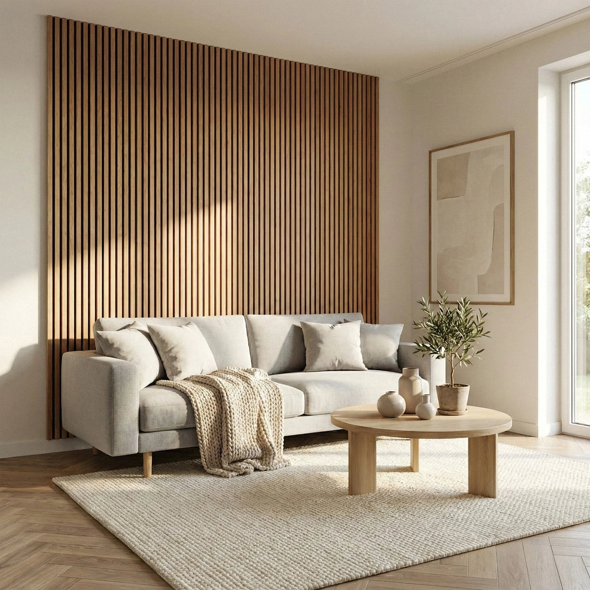 Askeholm - Three-Sided Acoustic Wood Veneer Wall Panels (Set Of 2) | Aspin Collins