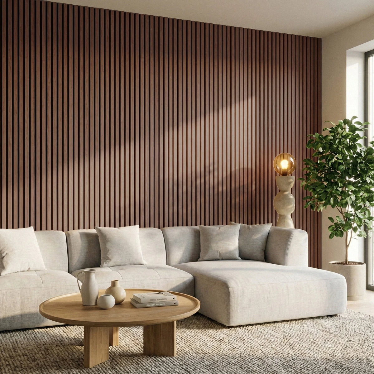 Askeholm - Three-Sided Acoustic Wood Veneer Wall Panels (Set Of 2) | Aspin Collins