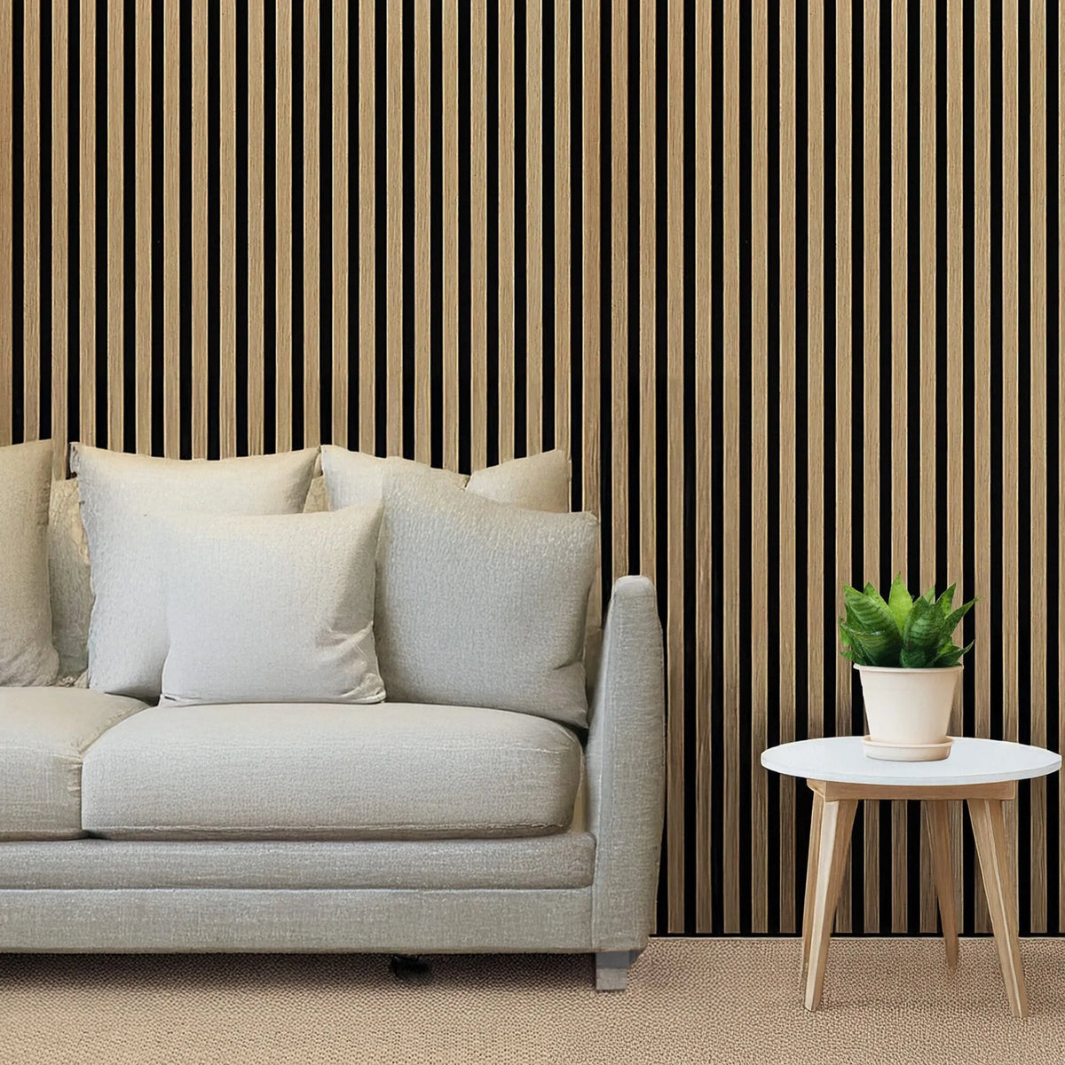Hjelm - Front-Facing Acoustic Slat Wall Panels (Set Of 2) | Apsin Collins