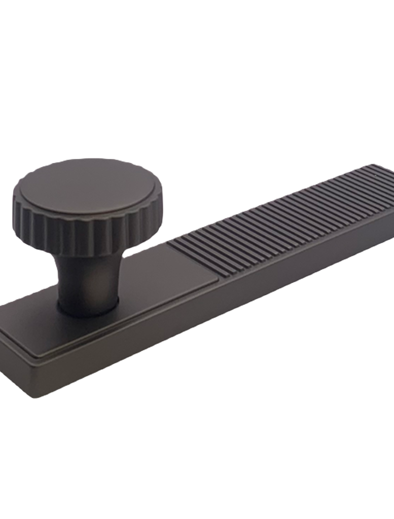 Lined Knob & Backplate Handle – Eton | Antique Brass / Anthracite / Gold | Aspin Collins