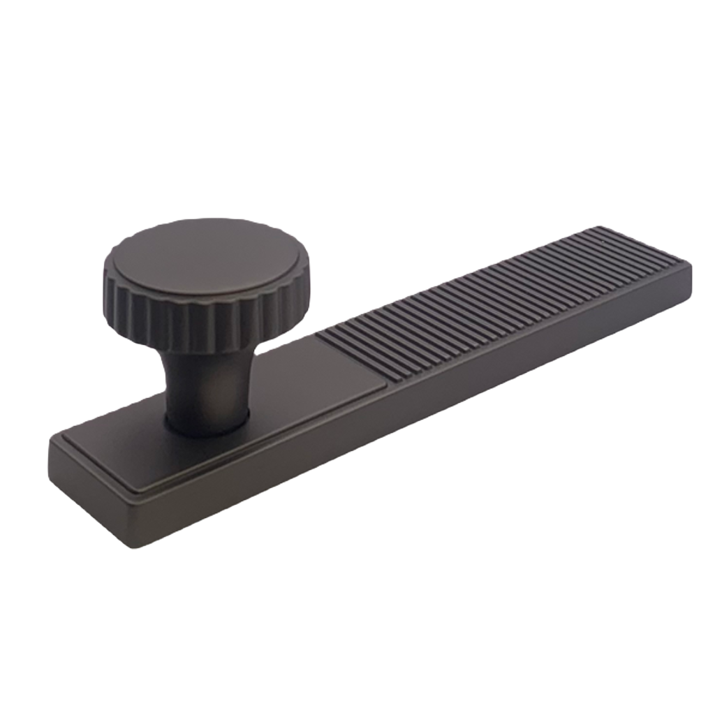 Lined Knob & Backplate Handle – Eton | Antique Brass / Anthracite / Gold | Aspin Collins