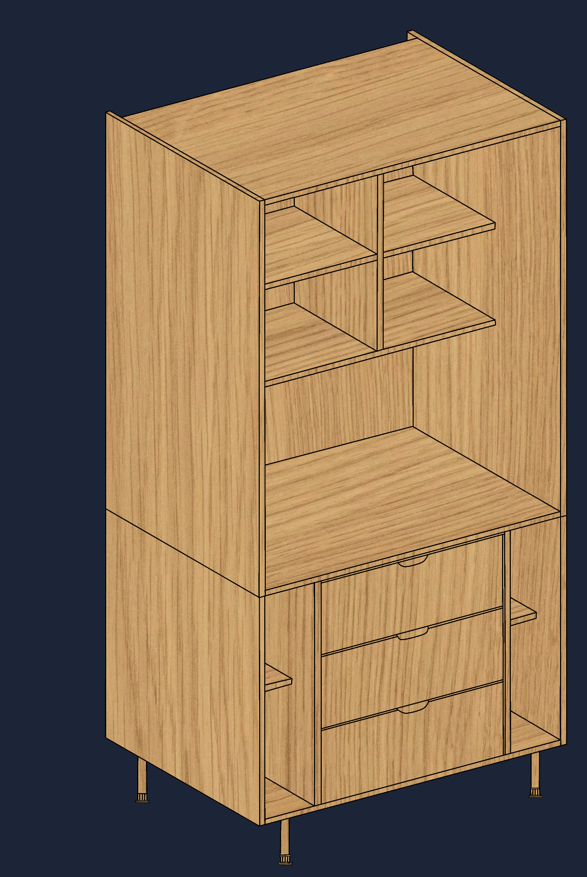 Oak Butler's Pantry fitted in traditional Shaker kitchen
