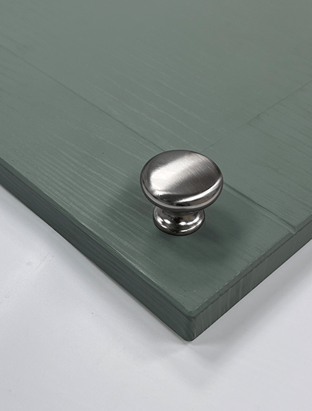 Knob Handle – Elmore | Compact Brushed Nickel Cabinet Knob | Aspin Collins