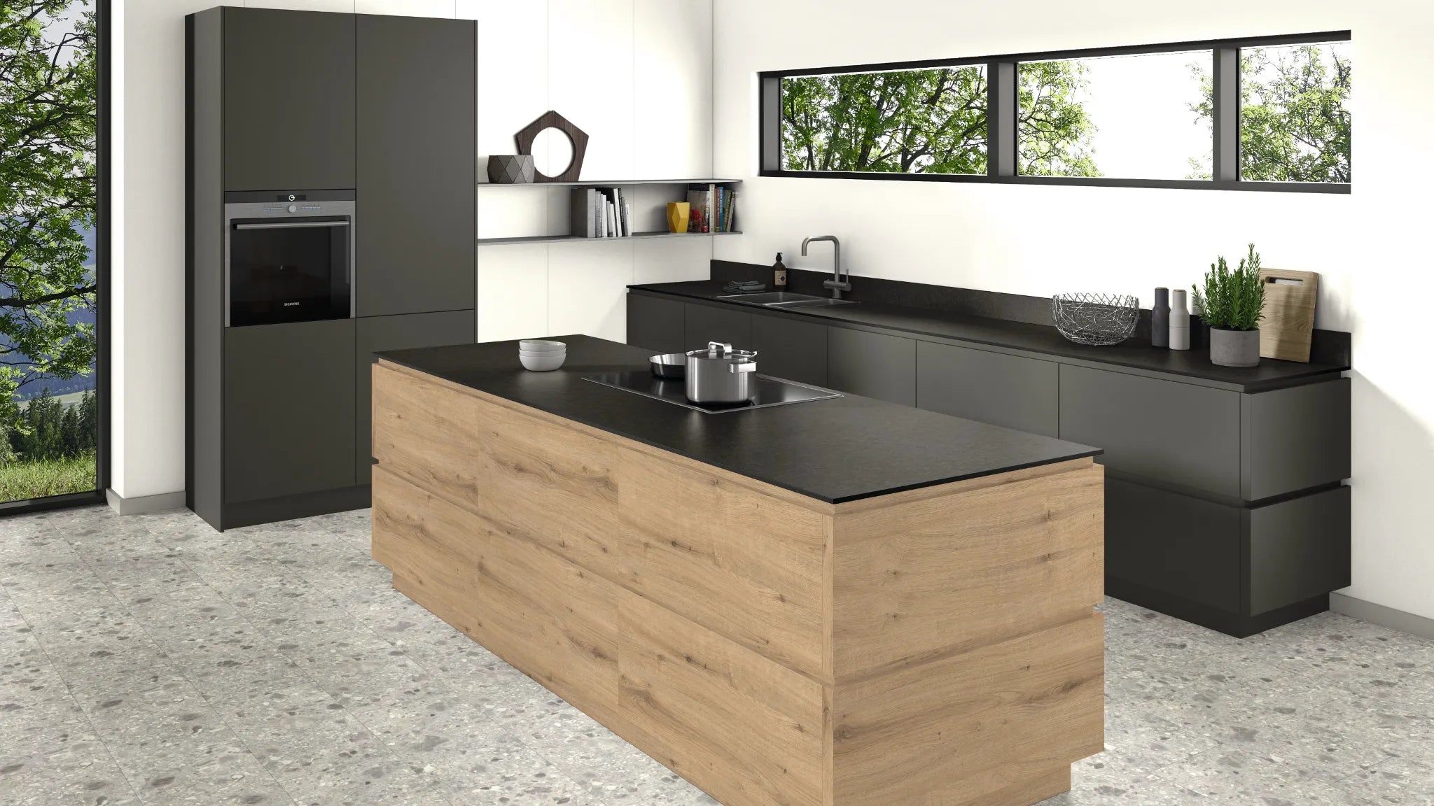 Anthracite Mountain Basalt Postformed Worktop – EGGER | Aspin Collins
