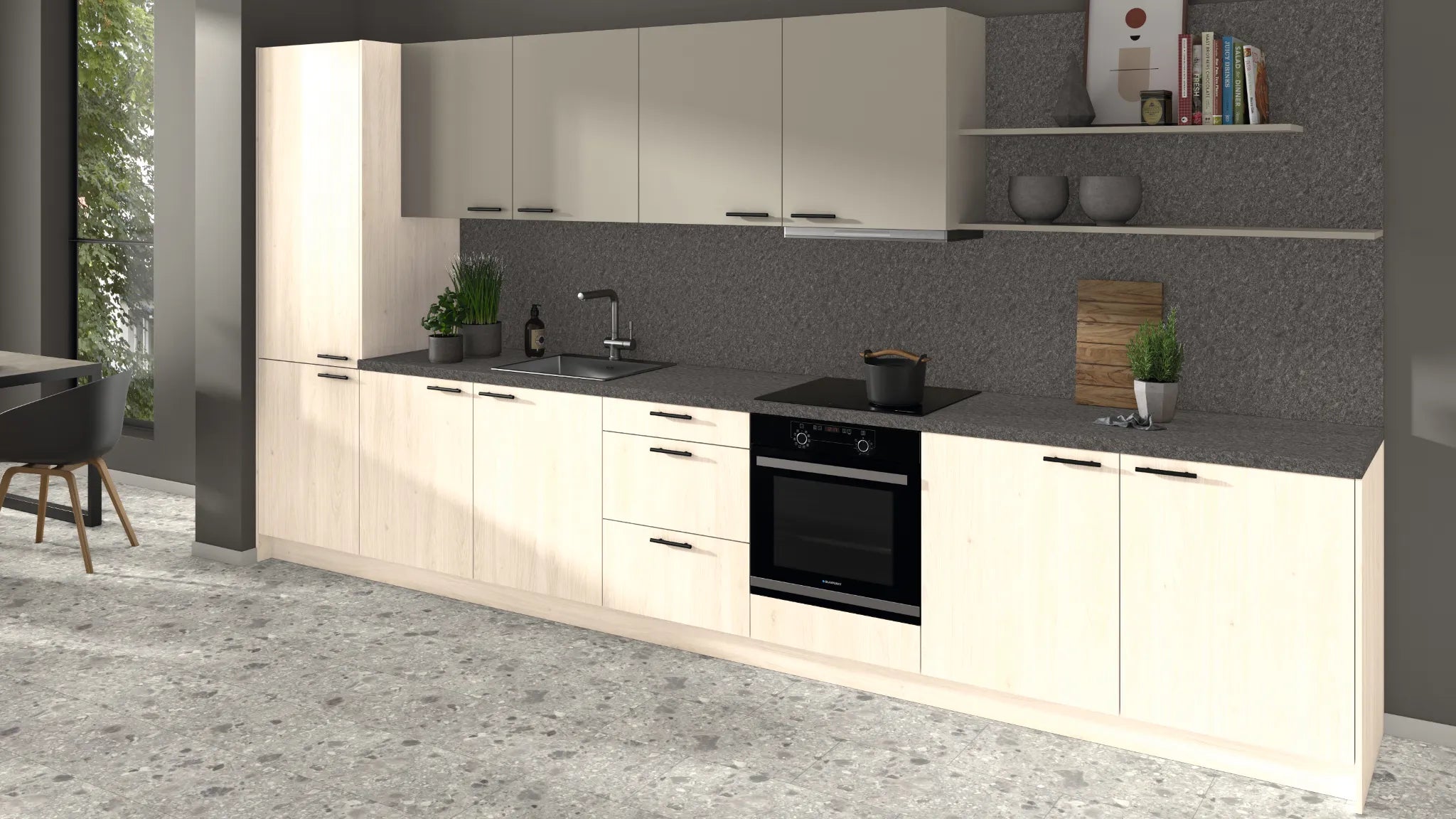 Anthracite Steel Grey Postformed Worktop – EGGER | Aspin Collins