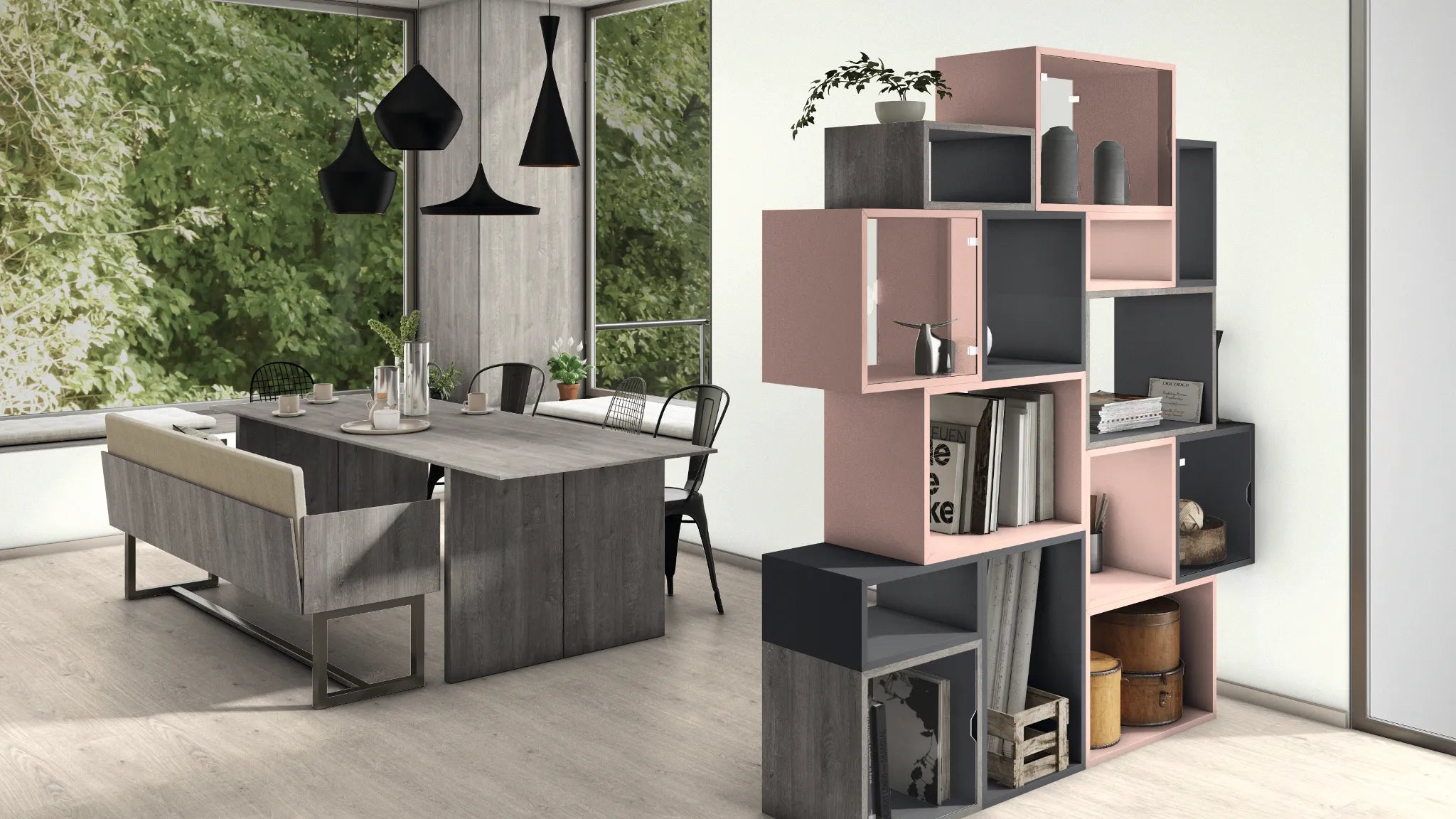 Grey Brown Whiteriver Oak Postformed Worktop - EGGER | Aspin Collins