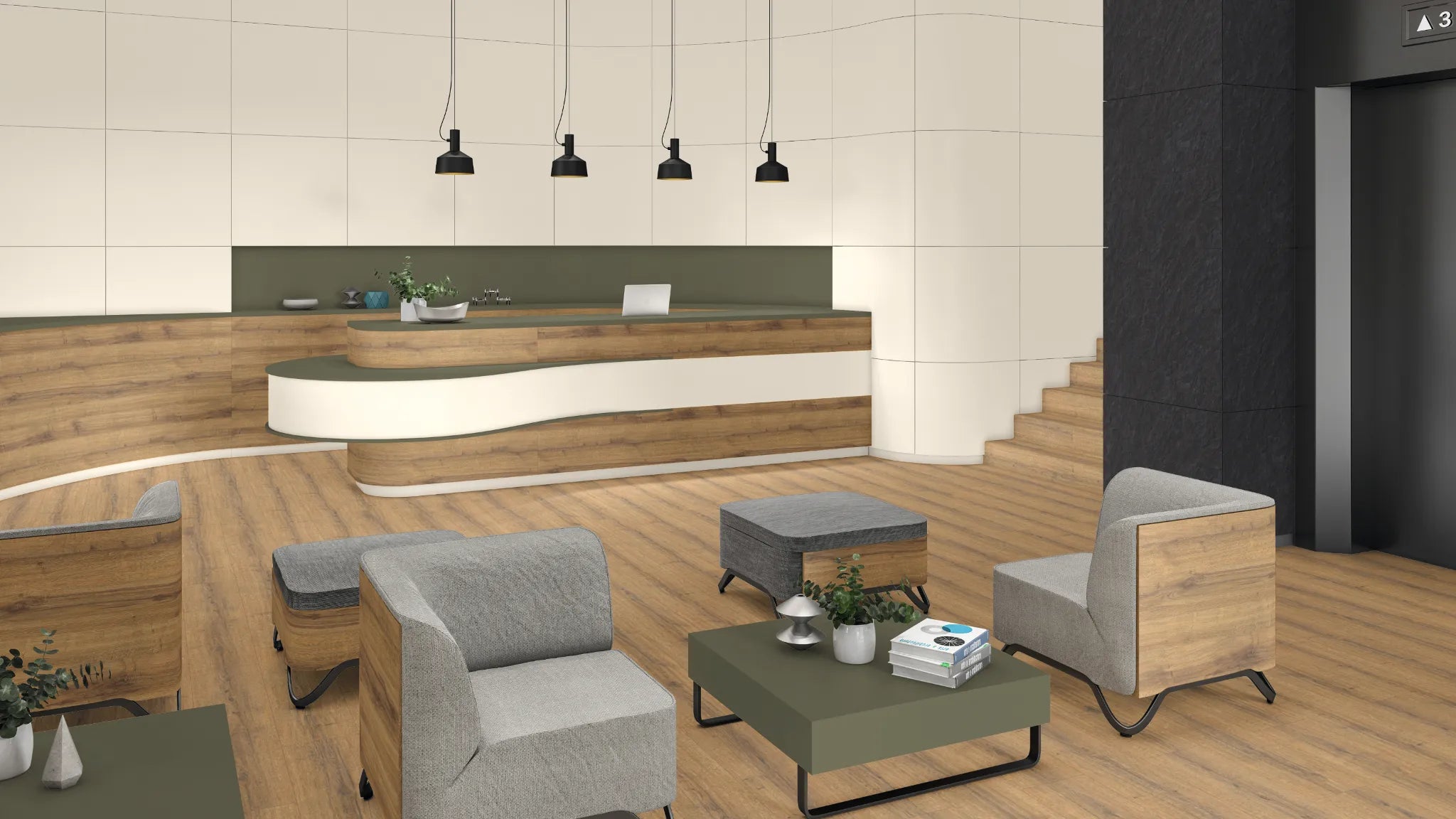 Cognac Brown Sherman Oak Square Edge Worktop | Aspin Collins