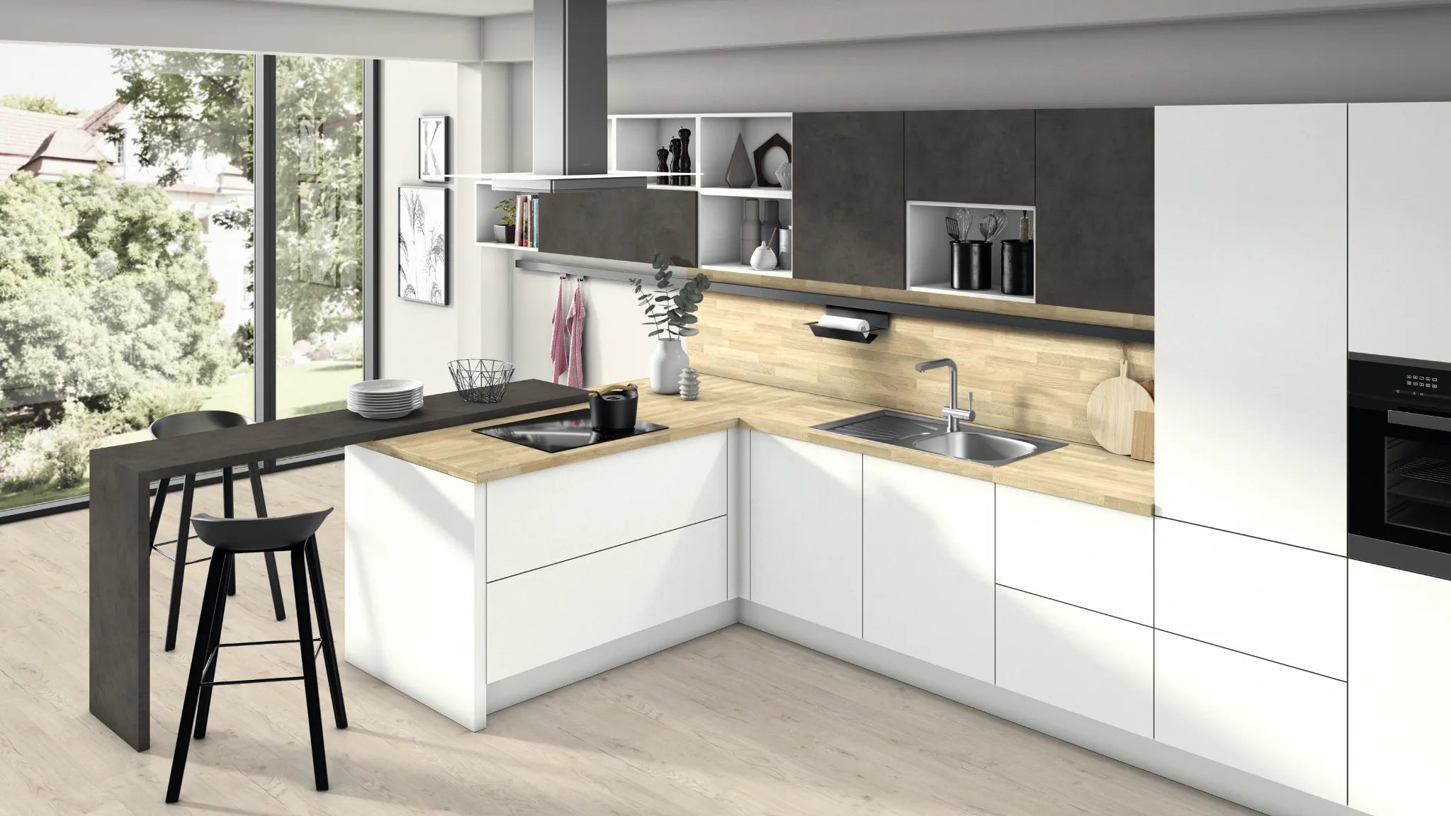 Oak Butcherblock Egger Postformed Worktop | Aspin Collins