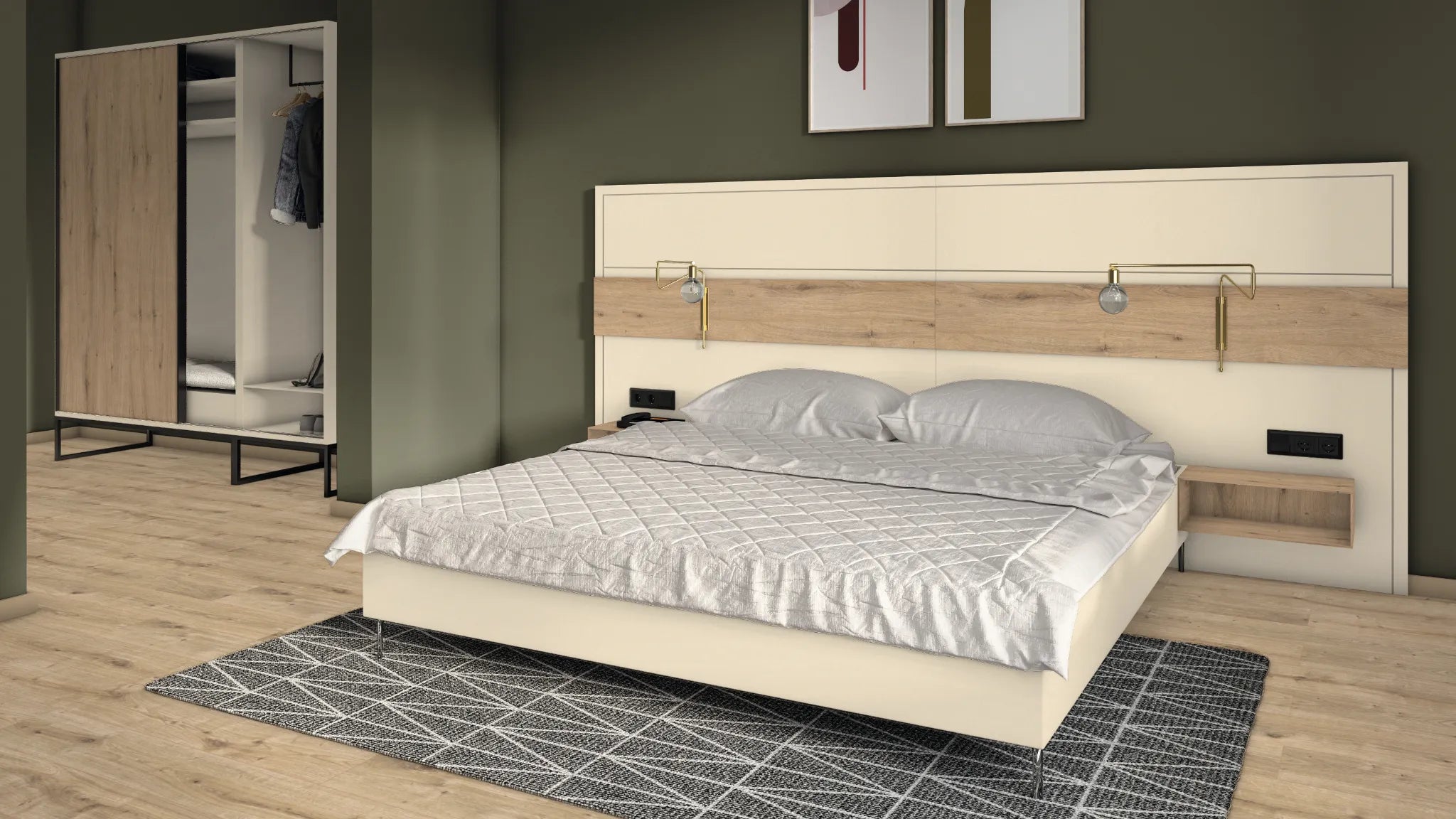 Light Natural Davenport Oak Square Edge Worktop | Aspin Collins