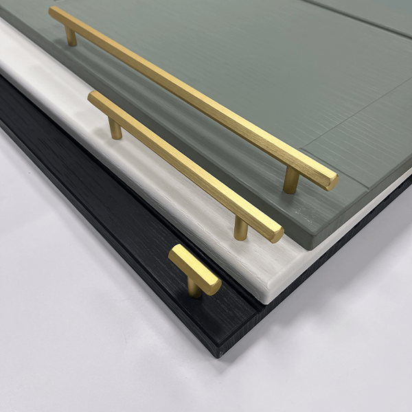 Hex Style T Bar Handle & Knob | Eldente | Cabinet Pull Black & Gold | Aspin Collins