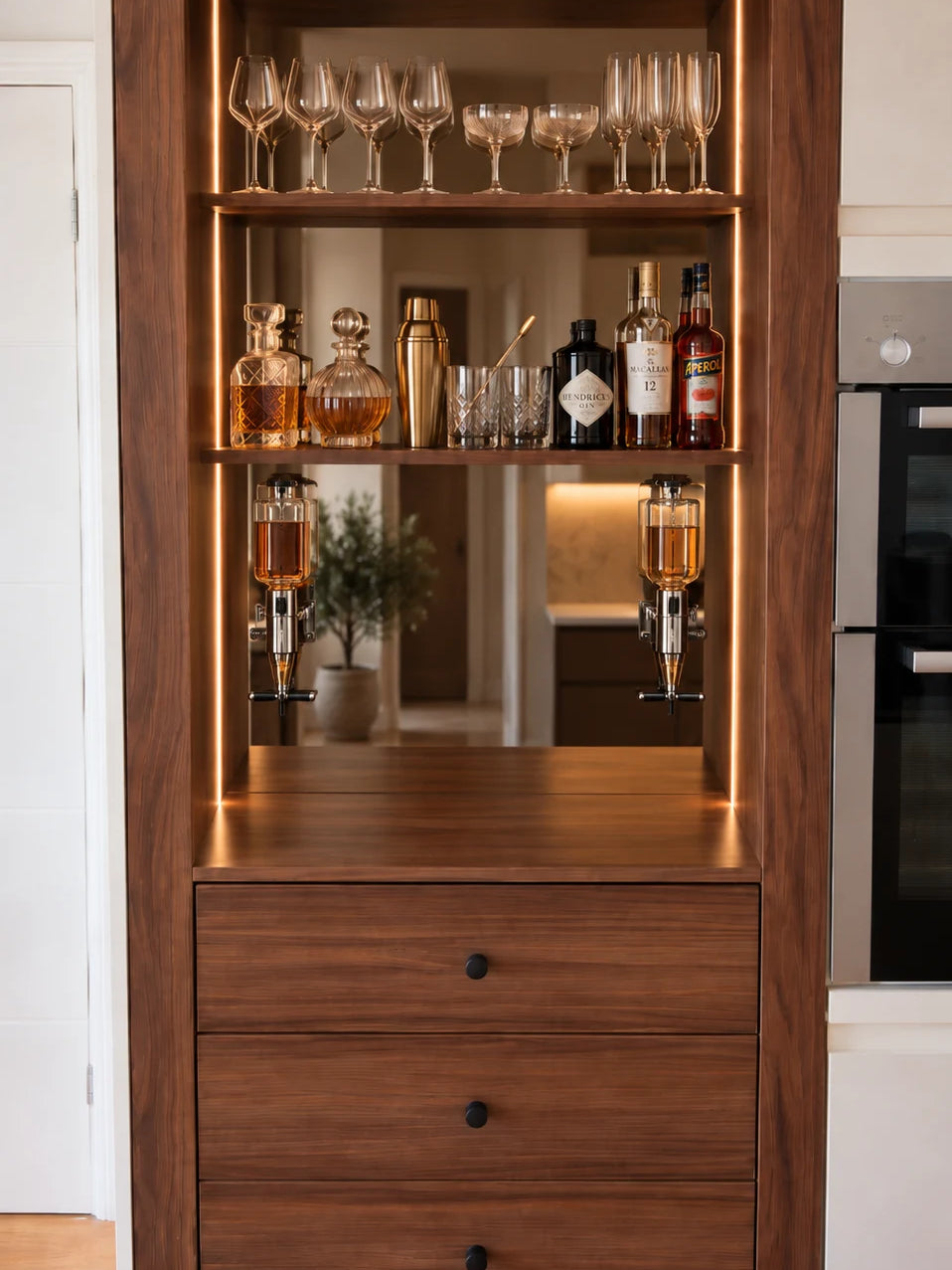 The Portofino Coffee Bar | Slide-In Coffee Station for Larder Cabinets | Aspin Collins