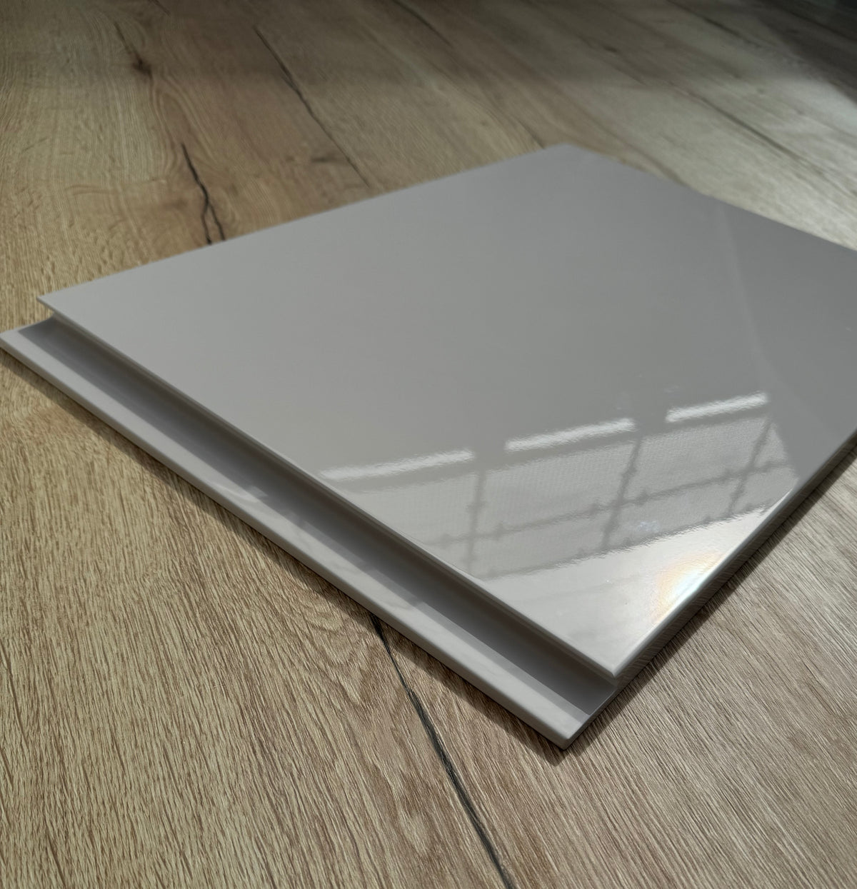 Cashmere High-Gloss Handleless Kitchen Door | Levana | Aspin Collins