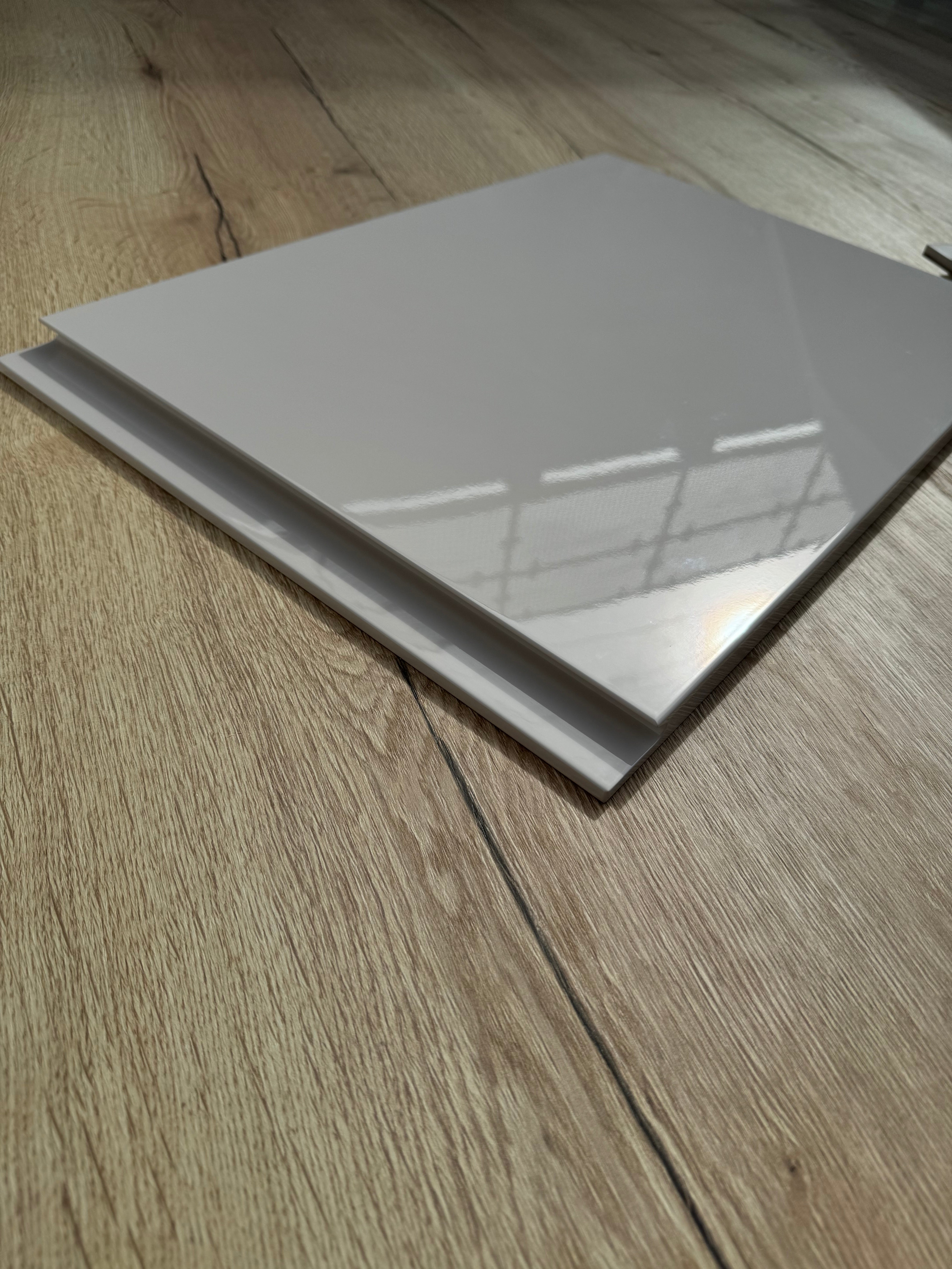 Cashmere High-Gloss Handleless Kitchen Door | Levana | Aspin Collins