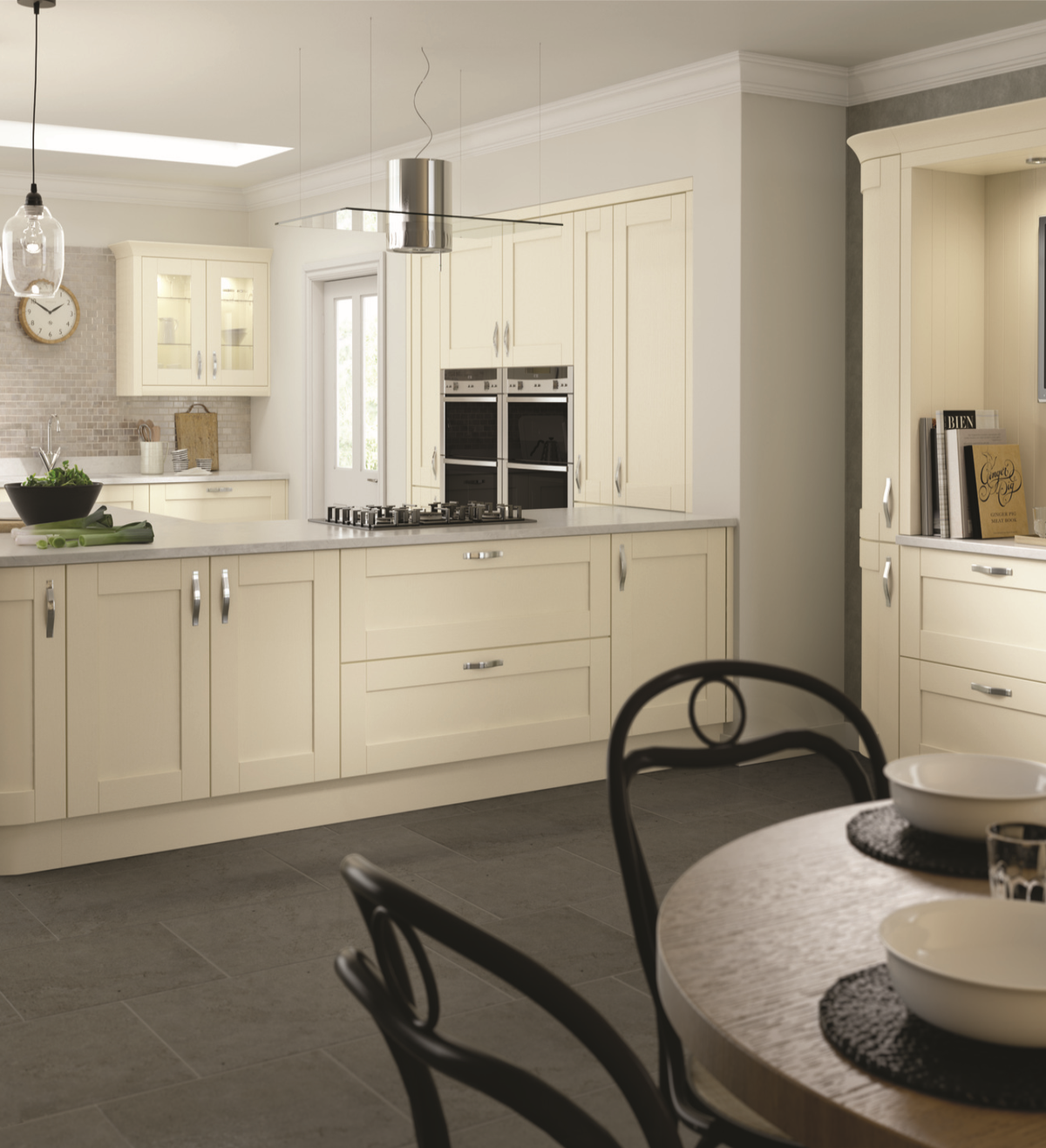 Shaker Kitchen Door - Chantilly Range - Ivory - Aspin Collins