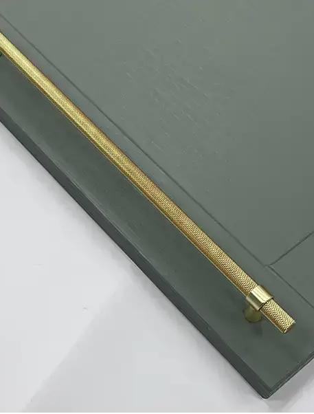 Knurled T-Bar Handle | Miami | Modern Cabinet Handle in Mocha, Black & Gold | Aspin Collins