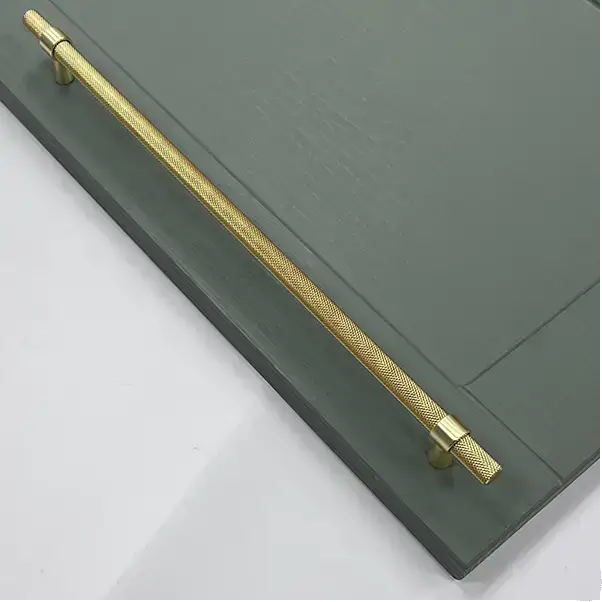 Knurled T-Bar Handle | Miami | Modern Cabinet Handle in Mocha, Black & Gold | Aspin Collins