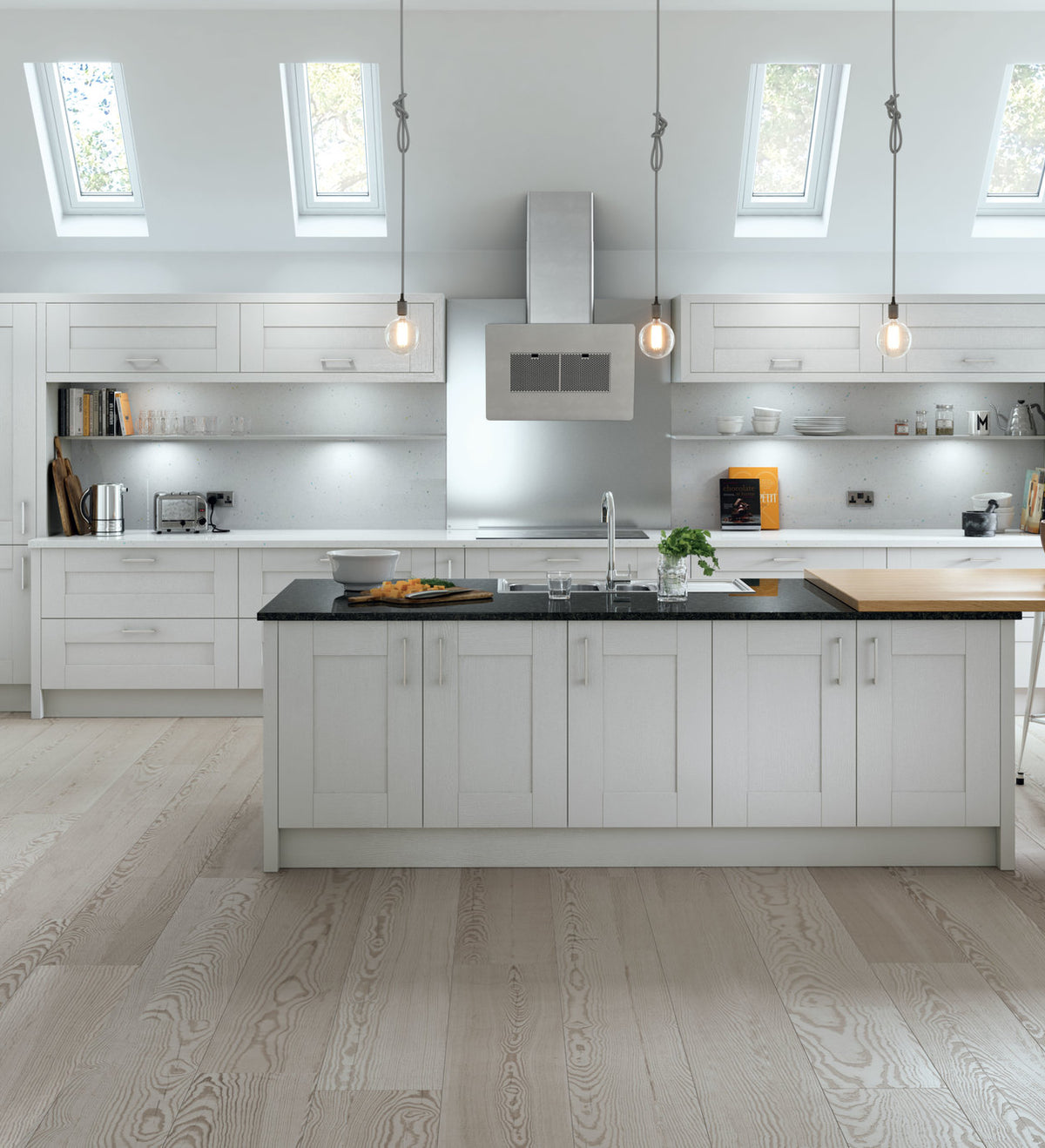 Shaker Kitchen Door - Cavallo Range - Light Grey - Aspin Collins