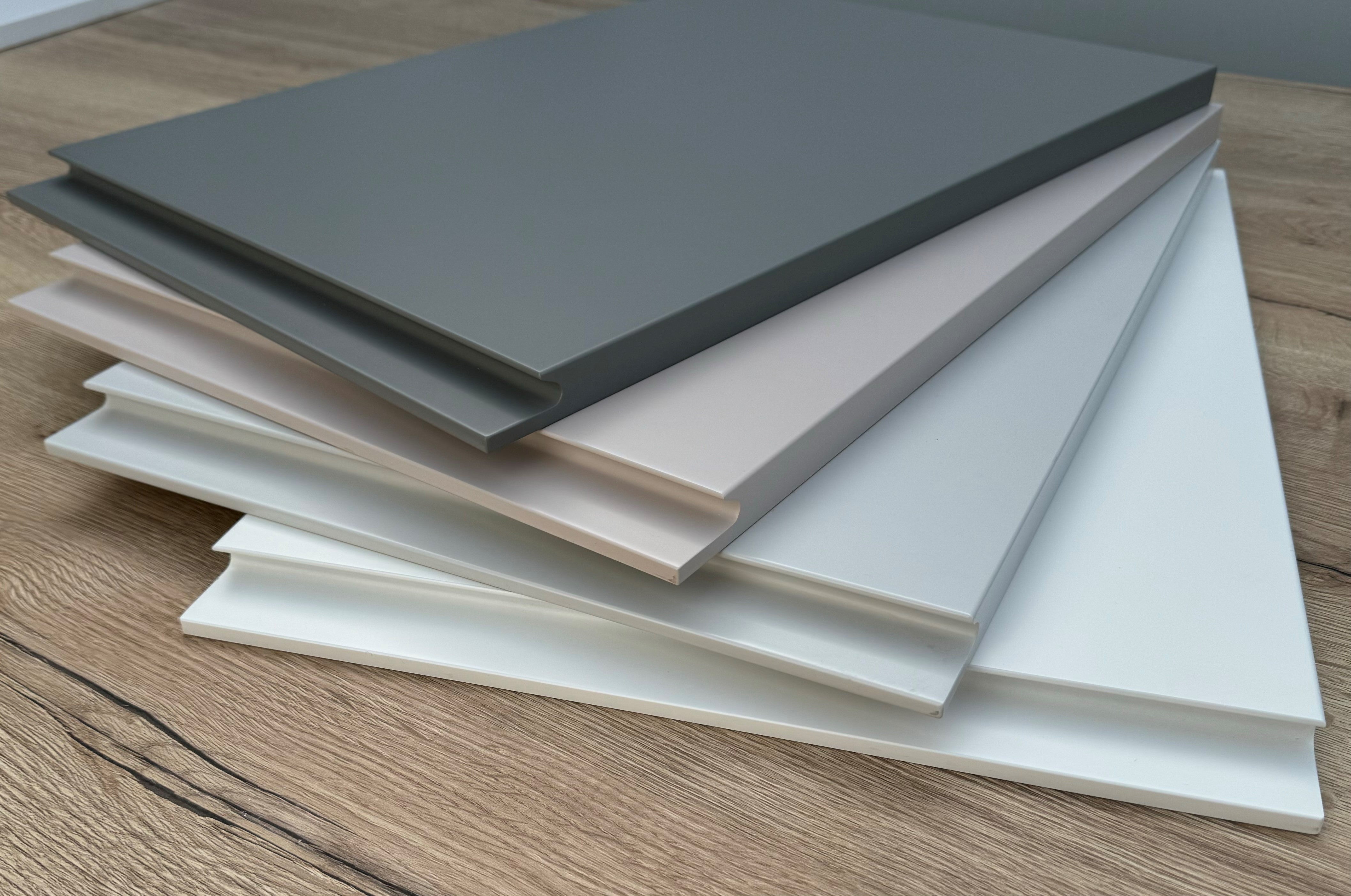 Cashmere Matt Handleless Kitchen Door | Levana | Aspin Collins