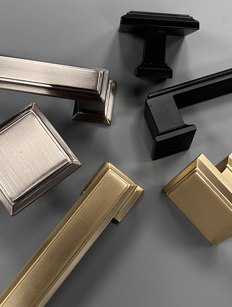 Square Handle – Millbrook | Black / Brushed Brass / Brushed Nickel | Aspin Collins