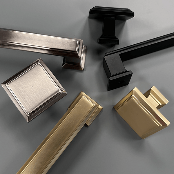 Square Handle – Millbrook | Black / Brushed Brass / Brushed Nickel | Aspin Collins