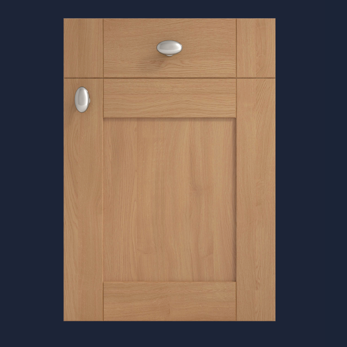 Oak | Wide Frame Solid Wood Shaker Kitchen Door | Aspin Collins