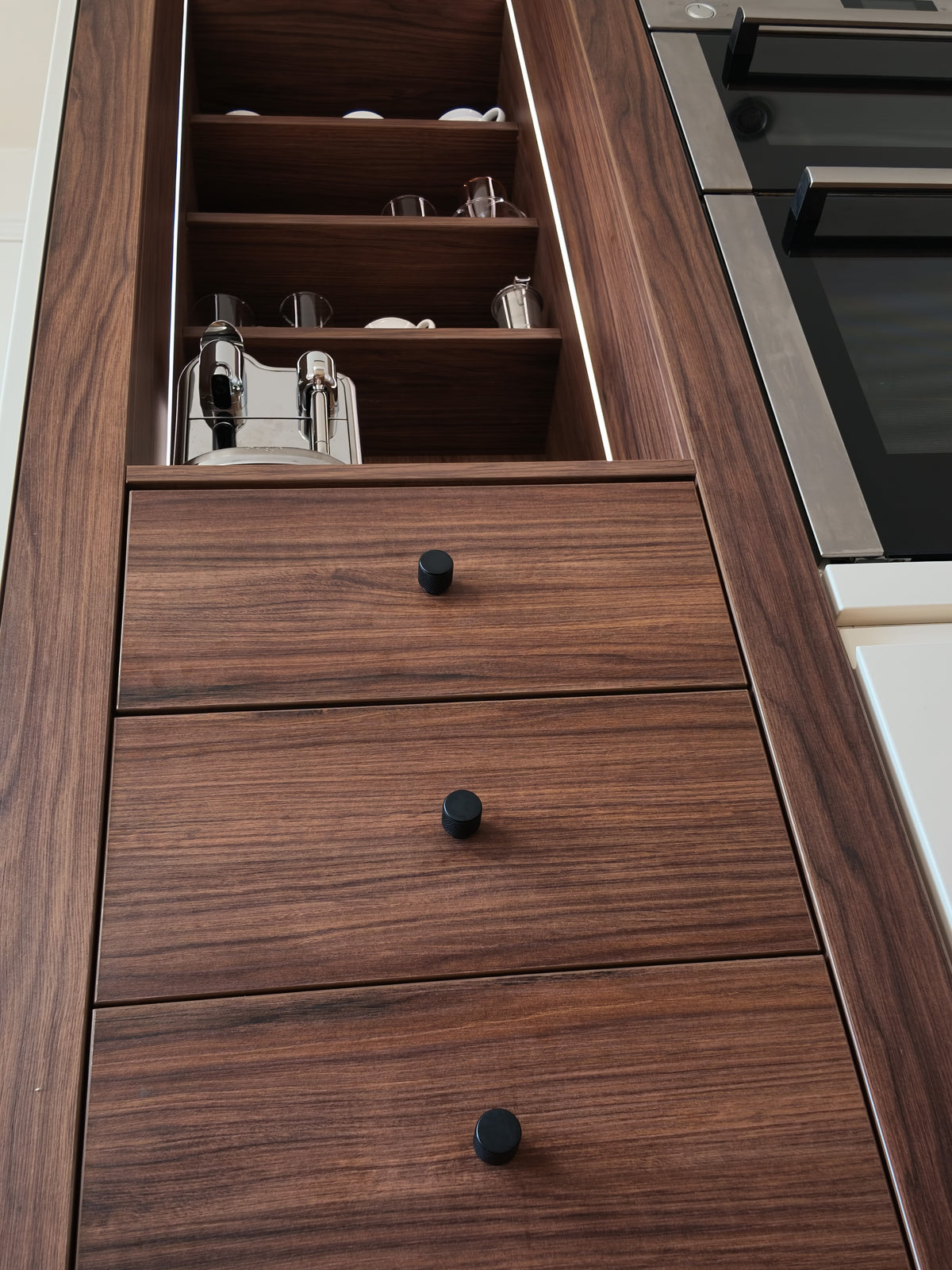 The Portofino Coffee Bar — Slide-In Coffee Station for Larder Cabinets