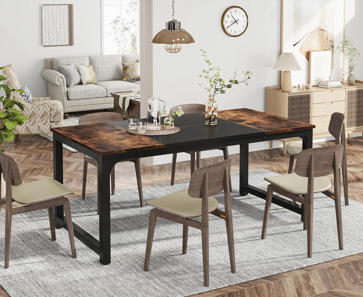 Modern Rectangular Wooden Dining Table – 160cm | Aspin Collins